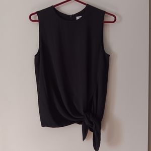 BABATON Tie Waist Black Sleeveless HOPKINS Top XS